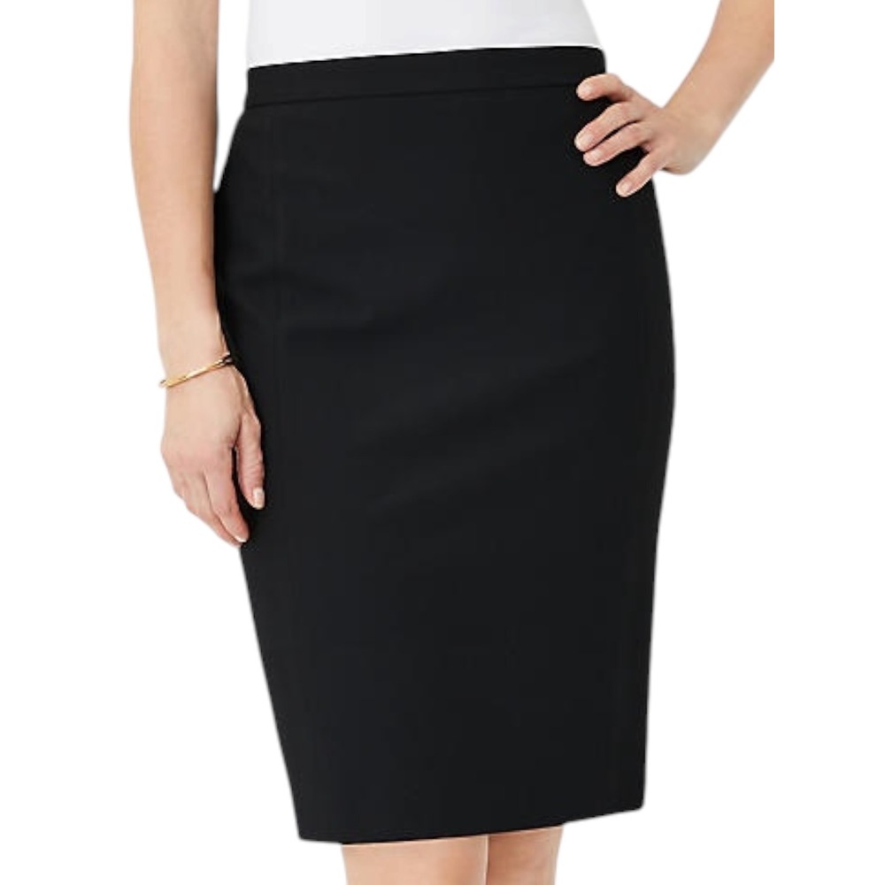 NWT Ann Taylor Seamed Pencil Skirt Black Bi-Stretch Size 18 Curvy Career Office